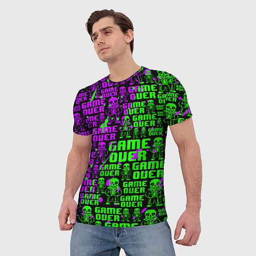 Мужская футболка UNDERTALE / 3D-принт – фото 3