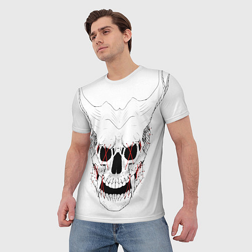 Мужская футболка Дьявольский череп / 3D-принт – фото 3