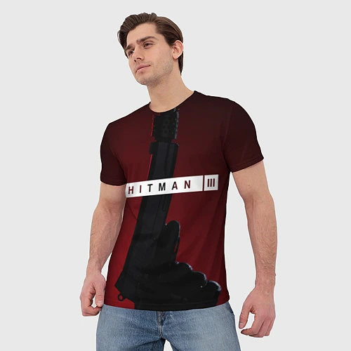 Мужская футболка Hitman III / 3D-принт – фото 3
