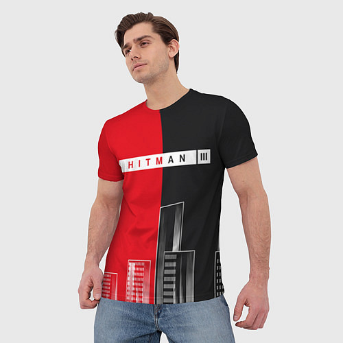 Мужская футболка Hitman III - Город / 3D-принт – фото 3
