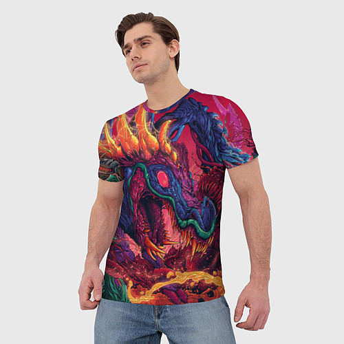 Мужская футболка HYPER BEAST / 3D-принт – фото 3