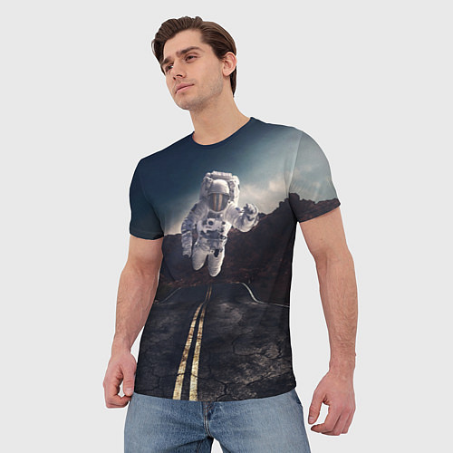 Мужская футболка Астронавт / 3D-принт – фото 3