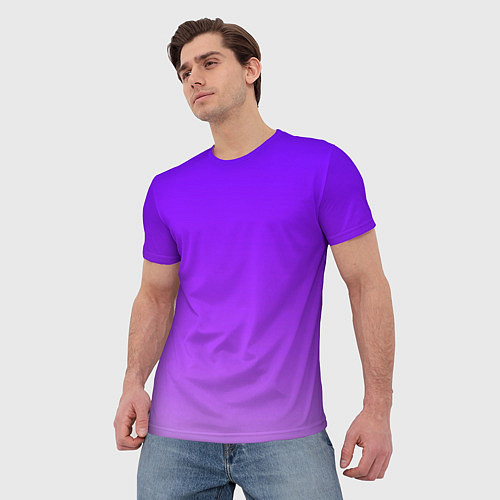 Мужская футболка Фиолетовый космос / 3D-принт – фото 3