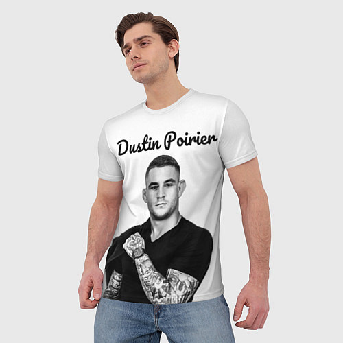 Мужская футболка Dustin Poirier / 3D-принт – фото 3