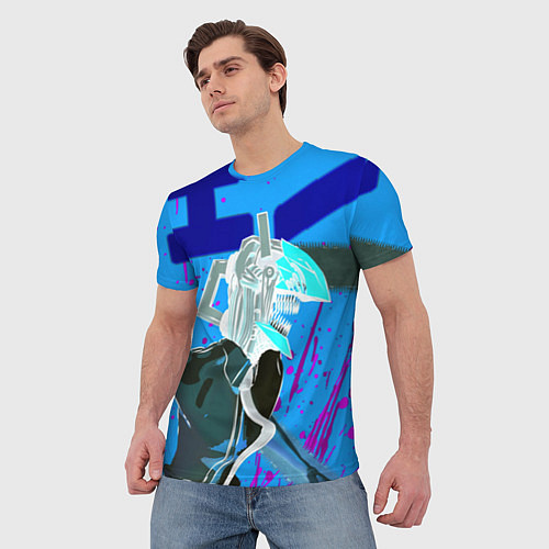 Мужская футболка Человек Бензопила / 3D-принт – фото 3