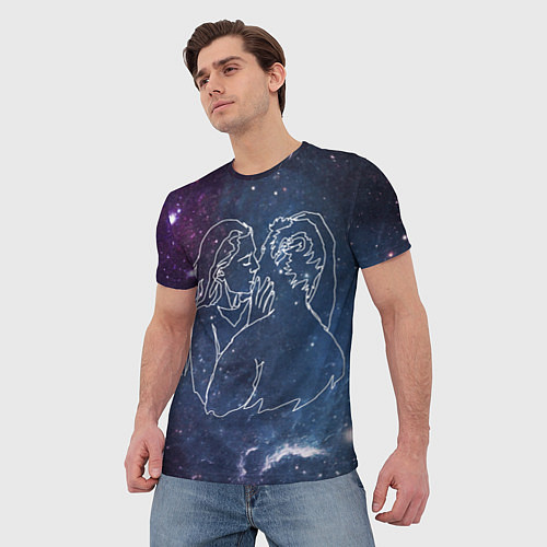 Мужская футболка Ты моя вселенная / 3D-принт – фото 3