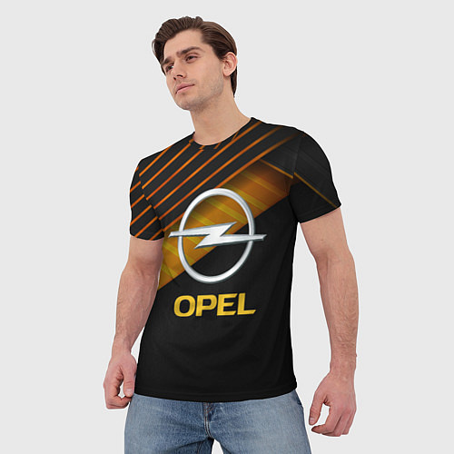 Мужская футболка OPEL ОПЕЛЬ / 3D-принт – фото 3