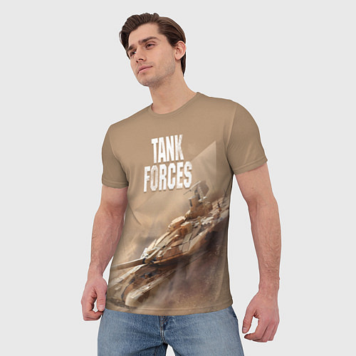 Мужская футболка Tank Forces / 3D-принт – фото 3