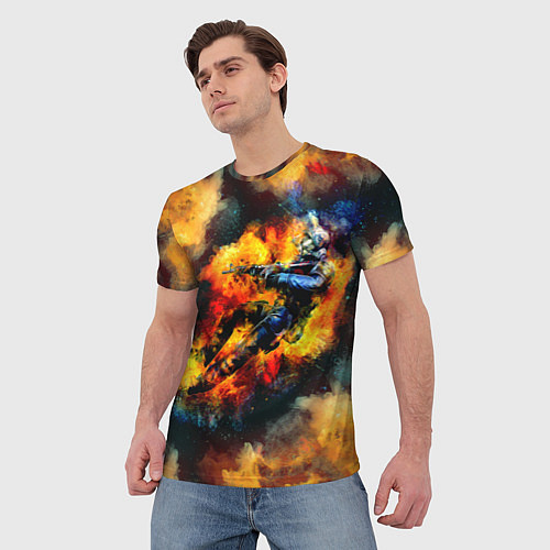 Мужская футболка CS GO Fire / 3D-принт – фото 3