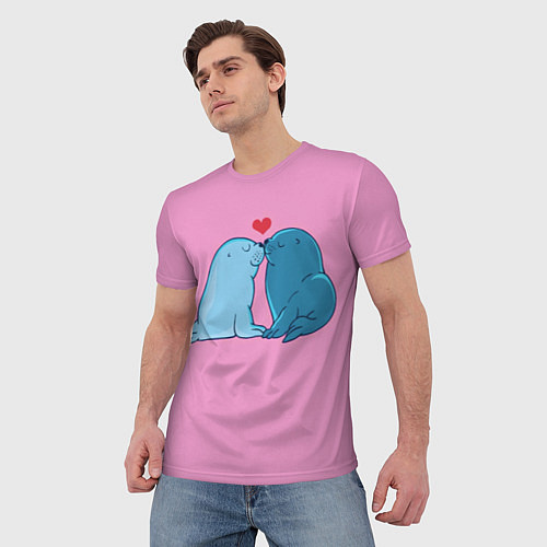 Мужская футболка Любовь / 3D-принт – фото 3