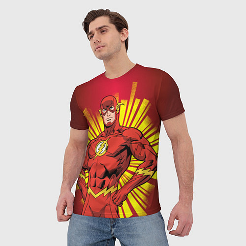 Мужская футболка The Flash / 3D-принт – фото 3