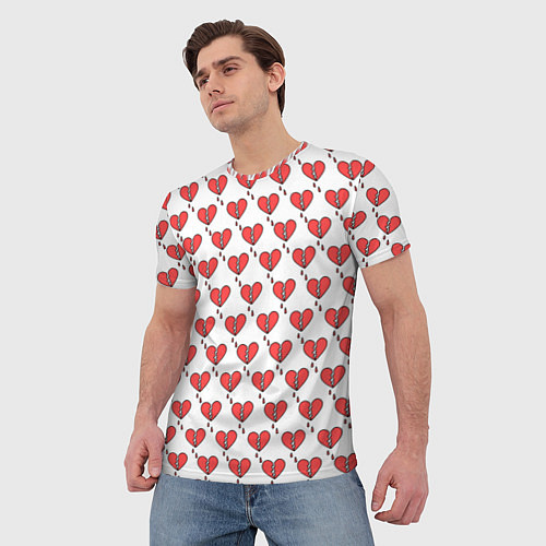 Мужская футболка Разбитое Сердце / 3D-принт – фото 3