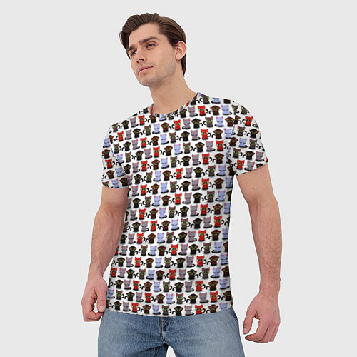 Мужская футболка Котики / 3D-принт – фото 3