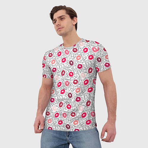 Мужская футболка Поцелуи / 3D-принт – фото 3