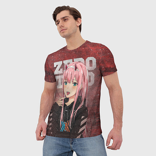 Мужская футболка Zero Two / 3D-принт – фото 3