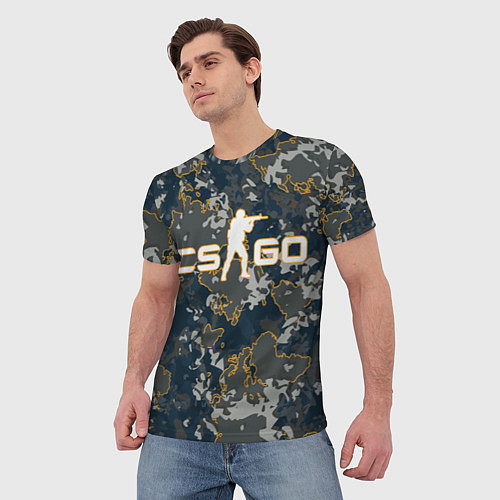 Мужская футболка CS:GO - Camo / 3D-принт – фото 3