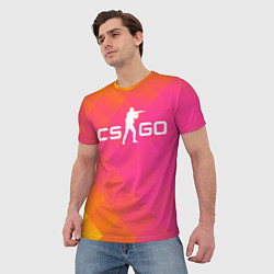 Футболка мужская CS GO Disco Tech ver 1, цвет: 3D-принт — фото 2