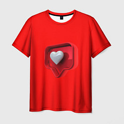 Футболка мужская Электронное сердце, цвет: 3D-принт