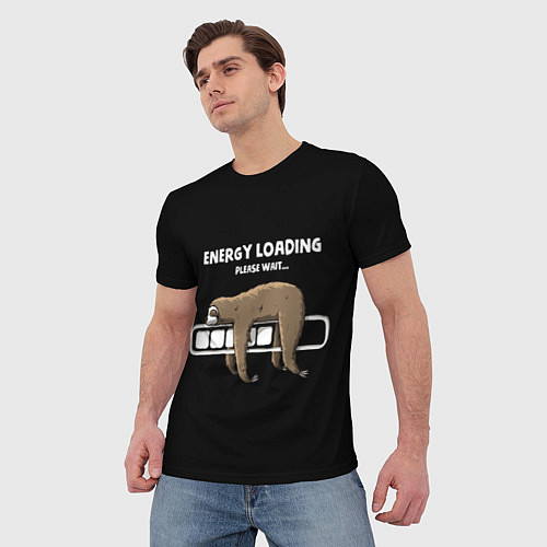Мужская футболка ENERGY LOADING / 3D-принт – фото 3