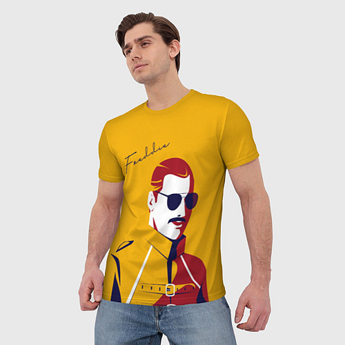 Мужская футболка QUEEN FREDDY / 3D-принт – фото 3