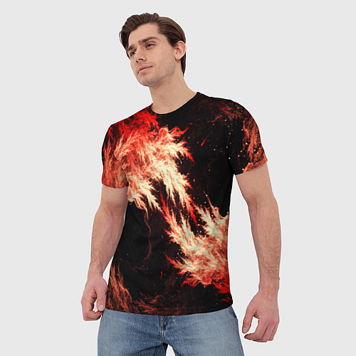 Мужская футболка Битва огней / 3D-принт – фото 3