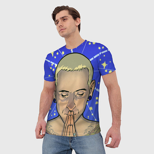 Мужская футболка Chester Bennington / 3D-принт – фото 3