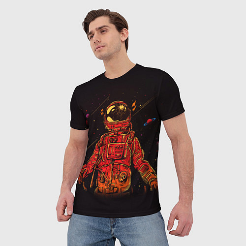 Мужская футболка Отчаянный Космонавт / 3D-принт – фото 3