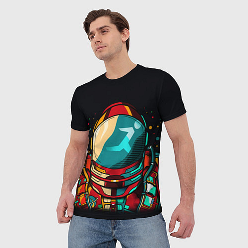 Мужская футболка Яркий Астронавт / 3D-принт – фото 3