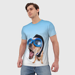Футболка мужская Собака в очках, цвет: 3D-принт — фото 2