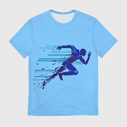 Футболка мужская Бегущий человек, цвет: 3D-принт