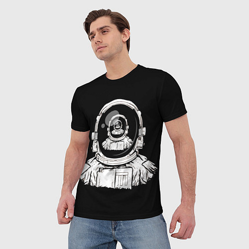 Мужская футболка Скафандр с отражением его же / 3D-принт – фото 3