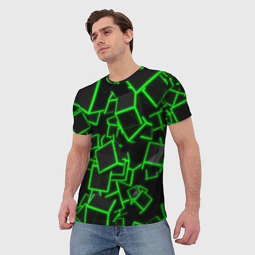 Мужская футболка Cyber cube / 3D-принт – фото 3