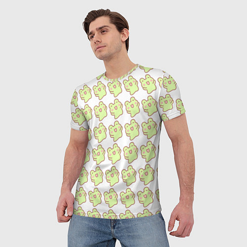 Мужская футболка Счастливые лягушки / 3D-принт – фото 3