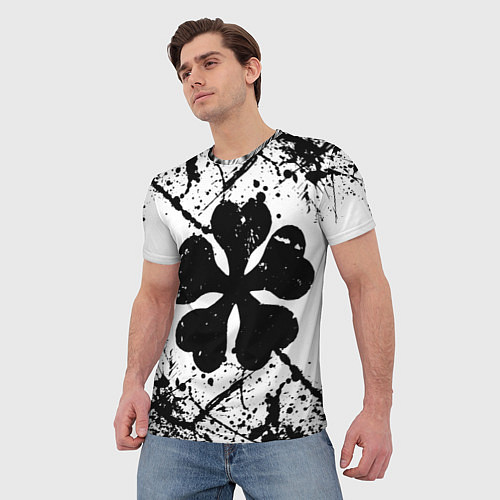 Мужская футболка Черный клевер, / 3D-принт – фото 3