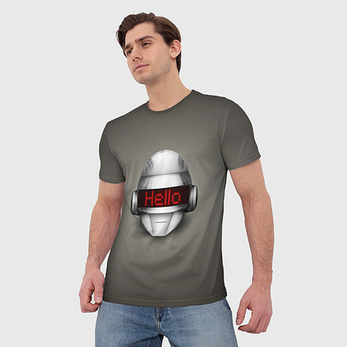 Мужская футболка Daft Punk Hello / 3D-принт – фото 3