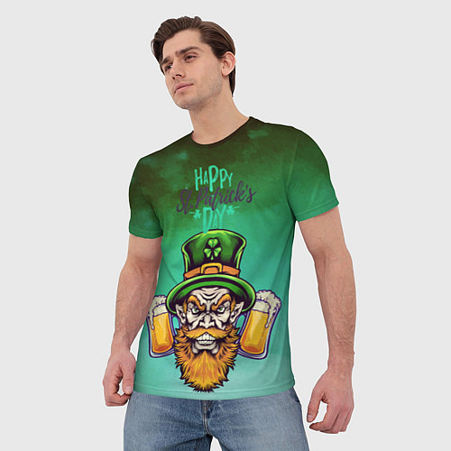 Мужская футболка Happy Saint Patricks Day / 3D-принт – фото 3
