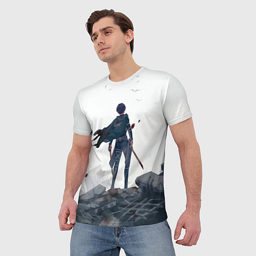 Мужская футболка Атака Титанов / 3D-принт – фото 3