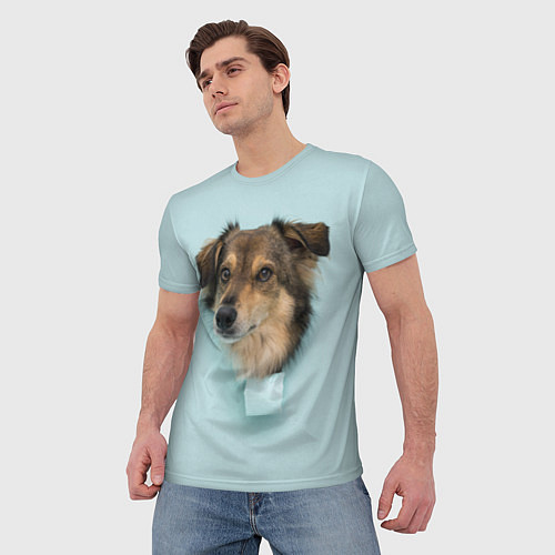 Мужская футболка Собака Dog / 3D-принт – фото 3