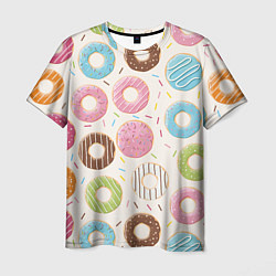 Футболка мужская Пончики Donuts, цвет: 3D-принт