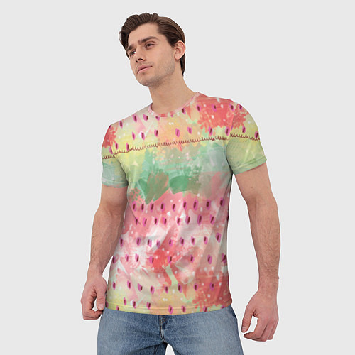 Мужская футболка Бархатный арбуз / 3D-принт – фото 3