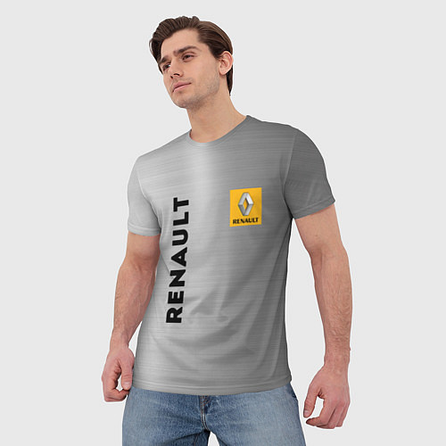 Мужская футболка Renault Сталь / 3D-принт – фото 3