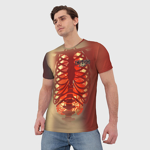 Мужская футболка Cs:go X-Ray Style Рентген / 3D-принт – фото 3