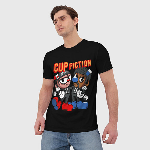 Мужская футболка CUP FICTION / 3D-принт – фото 3