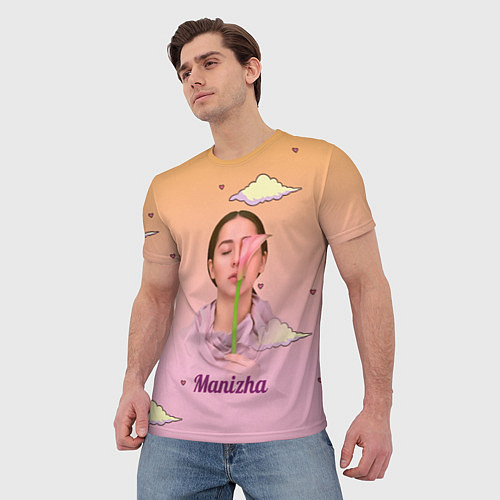 Мужская футболка Манижа Manizha / 3D-принт – фото 3