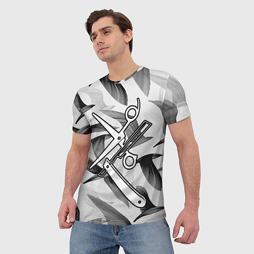 Мужская футболка Барбер / 3D-принт – фото 3