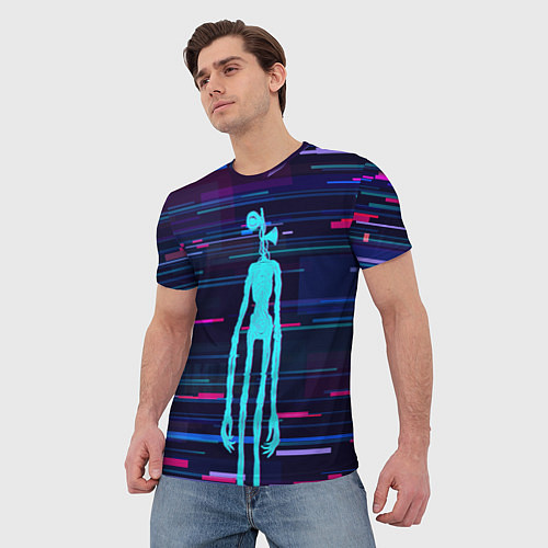 Мужская футболка СИРЕНОГОЛОВЫЙ / 3D-принт – фото 3