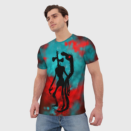 Мужская футболка Сиреноголовый и Лошадь монстры / 3D-принт – фото 3