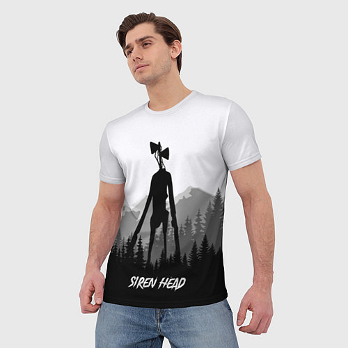 Мужская футболка SIREN HEAD DARK FOREST / 3D-принт – фото 3