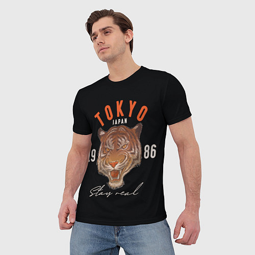 Мужская футболка Tokyo Tiger Japan / 3D-принт – фото 3