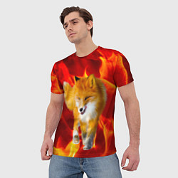 Футболка мужская Fire Fox, цвет: 3D-принт — фото 2